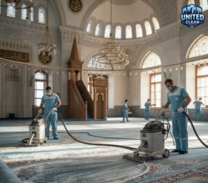 شركة تنظيف مساجد بنجران تقدم خدمات متخصصة للحفاظ على نظافة وجمال بيوت الله، باستخدام أحدث معدات التنظيف ومعايير عالية من الجودة والاحترام للمكان. يقوم فريقنا المدرب بتنظيف السجاد، الأرضيات، النوافذ، والمرافق الداخلية بدقة واحترافية، مع الحرص على إزالة الأتربة والبقع دون التأثير على الزخارف أو المفروشات. نسعى لتوفير بيئة طاهرة ومريحة للمصلين، مع الالتزام بمواعيد العمل وسرعة الإنجاز.